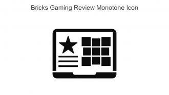 Bricks Gaming Review Monotone Icon In Powerpoint Pptx Png And Editable Eps Format