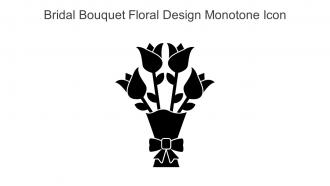 Bridal Bouquet Floral Design Monotone Icon In Powerpoint Pptx Png And Editable Eps Format