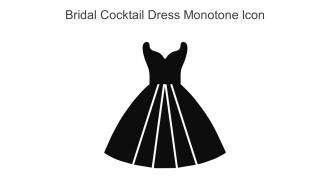 Bridal Cocktail Dress Monotone Icon In Powerpoint Pptx Png And Editable Eps Format