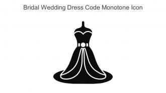 Bridal Wedding Dress Code Monotone Icon In Powerpoint Pptx Png And Editable Eps Format