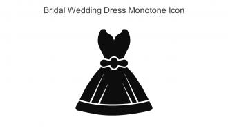 Bridal Wedding Dress Monotone Icon In Powerpoint Pptx Png And Editable Eps Format
