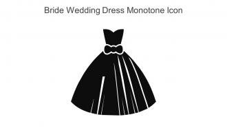 Bride Wedding Dress Monotone Icon In Powerpoint Pptx Png And Editable Eps Format