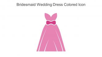 Bridesmaid Wedding Dress Colored Icon In Powerpoint Pptx Png And Editable Eps Format