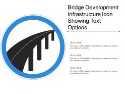 Bridge Development Infrastructure Icon Showing Text Options