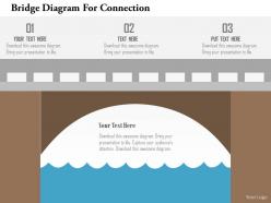 Bridge diagram for connection flat powerpoint design