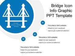 Bridge icon info graphic ppt template