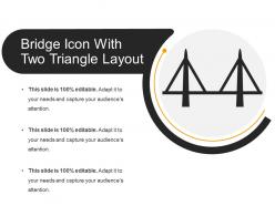 Bridge icon with two triangle layout