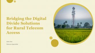 Bridging The Digital Divide Solutions For Rural Telecom Access PPT Slides ACP