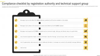Bridging The Gap Compliance Checklist By Registration Authority And Technical BCT SS V