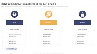 Brief Comparative Assessment Of Product Pricing