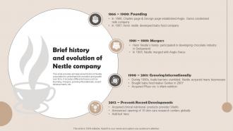 Brief History And Evolution Of Nestle Company Nestle Management Strategies Overview Strategy SS V