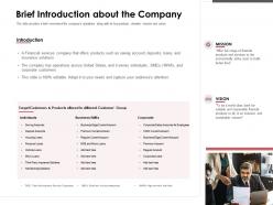Brief introduction about the company individuals ppt powerpoint presentation example topics