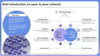 Brief Introduction On Peer To Peer Network Revolutionizing Connectivity Exploring
