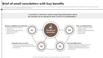 Brief Of Email Newsletters With Key Benefits Content Marketing Tools To Attract Engage MKT SS V