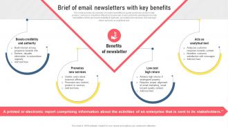 Brief Of Email Newsletters With Key Benefits Types Of Digital Media For Marketing MKT SS V