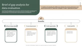Brief Of Gap Analysis For Data Evaluation Strategic Guide Of Methods To Collect Stratergy Ss