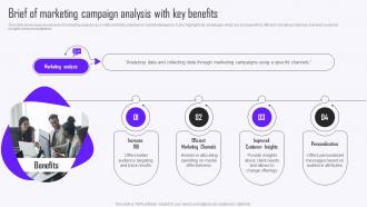 Brief Of Marketing Campaign Analysis With Key Benefits Guide To Market Intelligence Tools MKT SS V