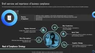 Brief Overview And Importance Of Business Compliance Mitigating Risks And Building Trust Strategy SS