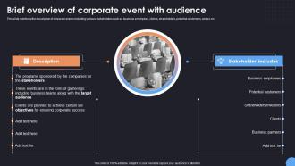 Brief Overview Of Corporate Event Comprehensive Guide For Corporate Event Strategy