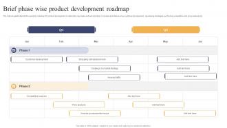 Brief Phase Wise Product Development Roadmap