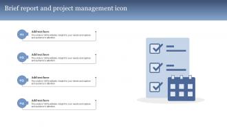 Brief Report And Project Management Icon