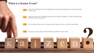 Brief Understanding Of A Kaizen Event Training Ppt