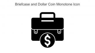 Briefcase And Dollar Coin Monotone Icon In Powerpoint Pptx Png And Editable Eps Format