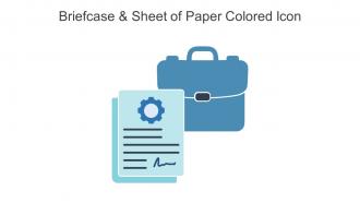 Briefcase And Sheet Of Paper Colored Icon In Powerpoint Pptx Png And Editable Eps Format