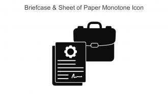 Briefcase And Sheet Of Paper Monotone Icon In Powerpoint Pptx Png And Editable Eps Format