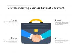 Briefcase carrying business contract document