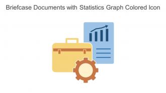 Briefcase Documents With Statistics Graph Colored Icon In Powerpoint Pptx Png And Editable Eps Format
