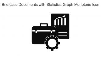 Briefcase Documents With Statistics Graph Monotone Icon In Powerpoint Pptx Png And Editable Eps Format