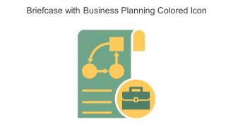 Briefcase With Business Planning Colored Icon In Powerpoint Pptx Png And Editable Eps Format