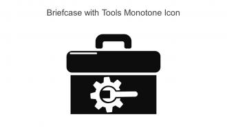 Briefcase With Tools Monotone Icon In Powerpoint Pptx Png And Editable Eps Format