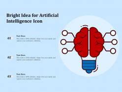 Bright idea for artificial intelligence icon