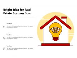 Bright idea for real estate business icon