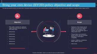 Bring Your Own Device BYOD Policy Objective And Scope Information Technology Policy