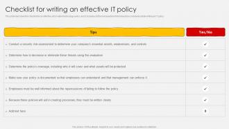 Bring Your Own Device Policy Checklist For Writing An Effective It Policy