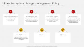 Bring Your Own Device Policy Information System Change Management Policy