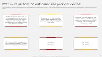 Bring Your Own Device Policy Powerpoint Presentation Slides Impressive Colorful