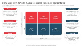 Bring Your Own Persona Matrix Customers Developing Marketing And Promotional MKT SS V