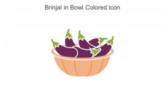 Brinjal In Bowl Colored Icon In Powerpoint Pptx Png And Editable Eps Format
