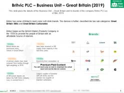 Britvic plc business unit great britain 2019
