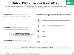Britvic plc company profile overview financials and statistics from 2014-2018
