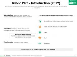 Britvic plc introduction 2019