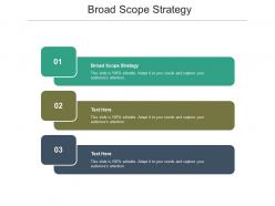 Broad scope strategy ppt powerpoint presentation model infographics cpb