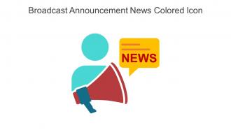 Broadcast Announcement News Colored Icon In Powerpoint Pptx Png And Editable Eps Format