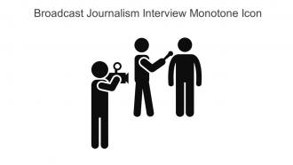 Broadcast Journalism Interview Monotone Icon In Powerpoint Pptx Png And Editable Eps Format