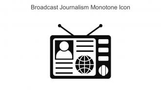 Broadcast Journalism Monotone Icon In Powerpoint Pptx Png And Editable Eps Format