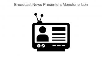 Broadcast News Presenters Monotone Icon In Powerpoint Pptx Png And Editable Eps Format